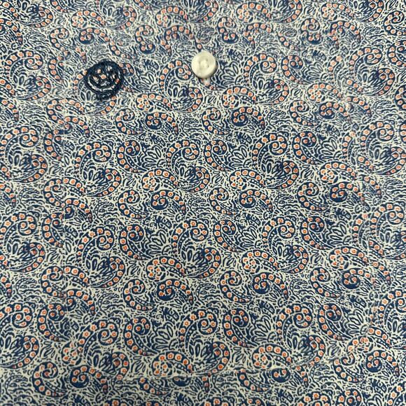 Wrangler George Strait Shirt Mens Large Blue Pink Paisley Western Cowboy Rodeo - Picture 3 of 13